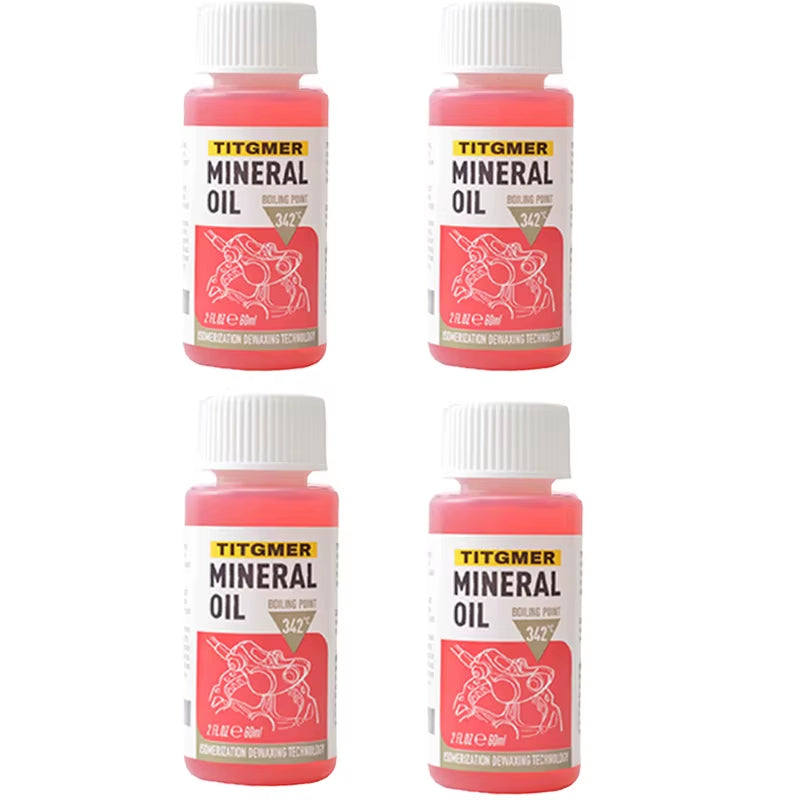 High Performance Bike Brake Mineral Oil - 60Ml/2Oz - Ideal for Shimano and Tektro Hydraulic Brake Systems