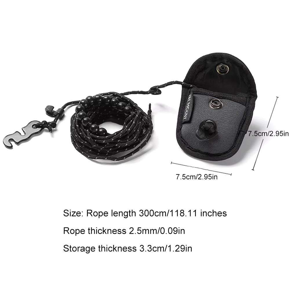 3 M Camping Stretch Clothesline Adjustable Clothes Line Travel Stretchy Clothesline Sock Line Portable Travel Clothesline Cord