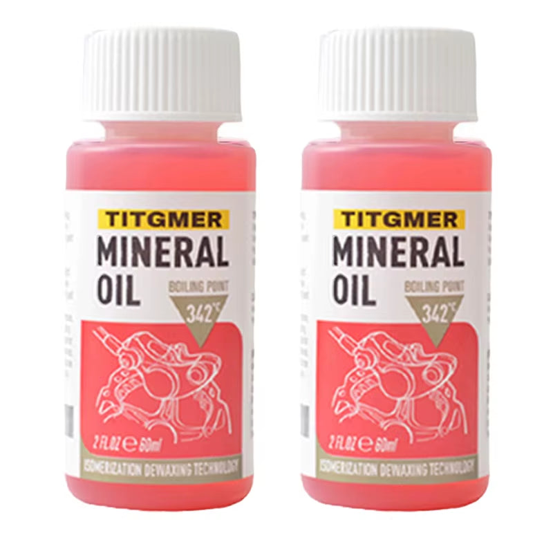 High Performance Bike Brake Mineral Oil - 60Ml/2Oz - Ideal for Shimano and Tektro Hydraulic Brake Systems