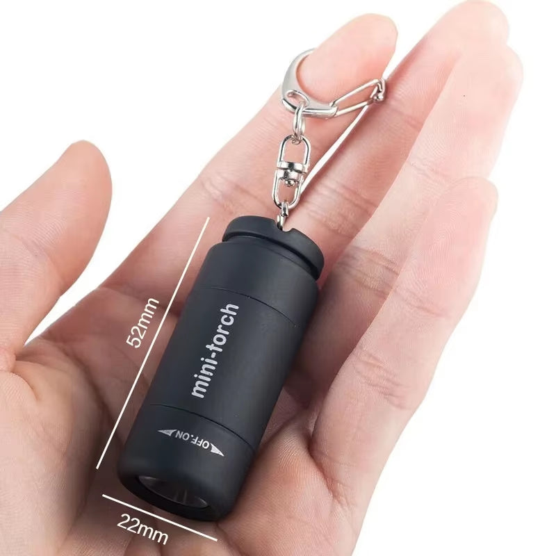 1PC Mini Keychain Flashlight USB Charging LED Light Stonego Flashlight Waterproof Keychain Light
