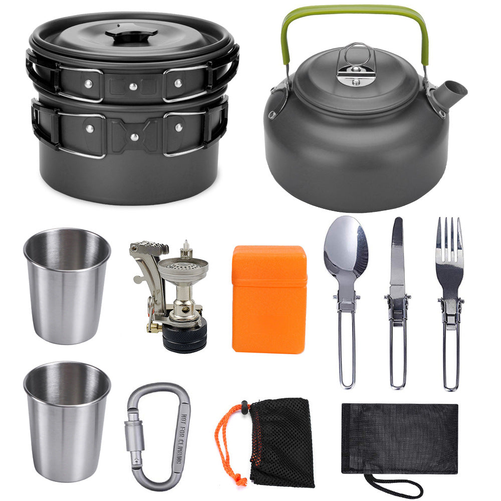 Portable Camping Cookware Kit – Lightweight Aluminum Outdoor Cooking Set