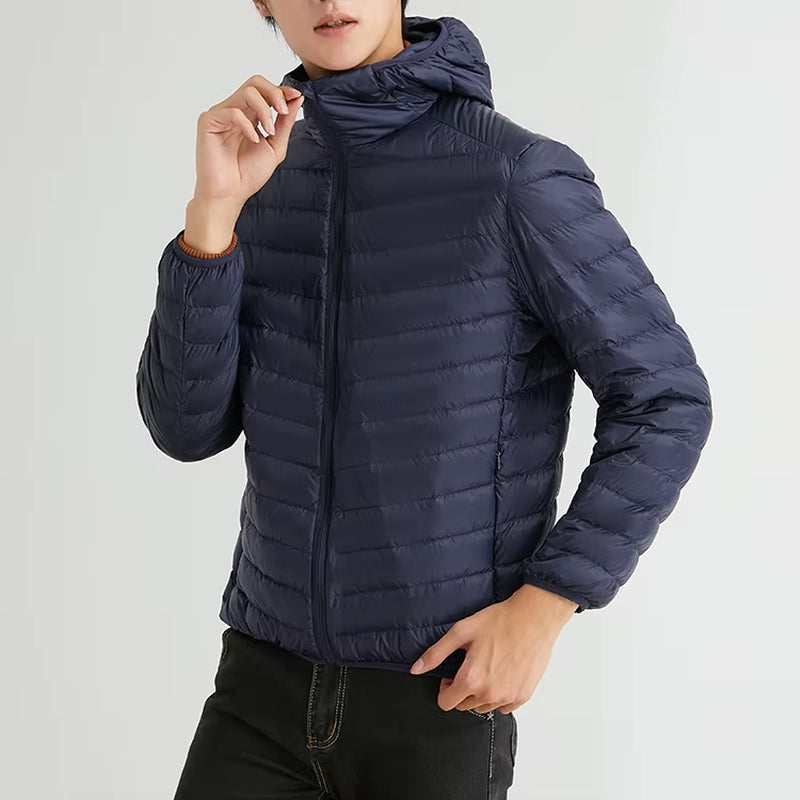 Man 90% Duck down Hooded Jacket Winter Autumn Coat Men Ultra Light Jackets Warm Outwear Parkas Outdoors Campaign Clothes