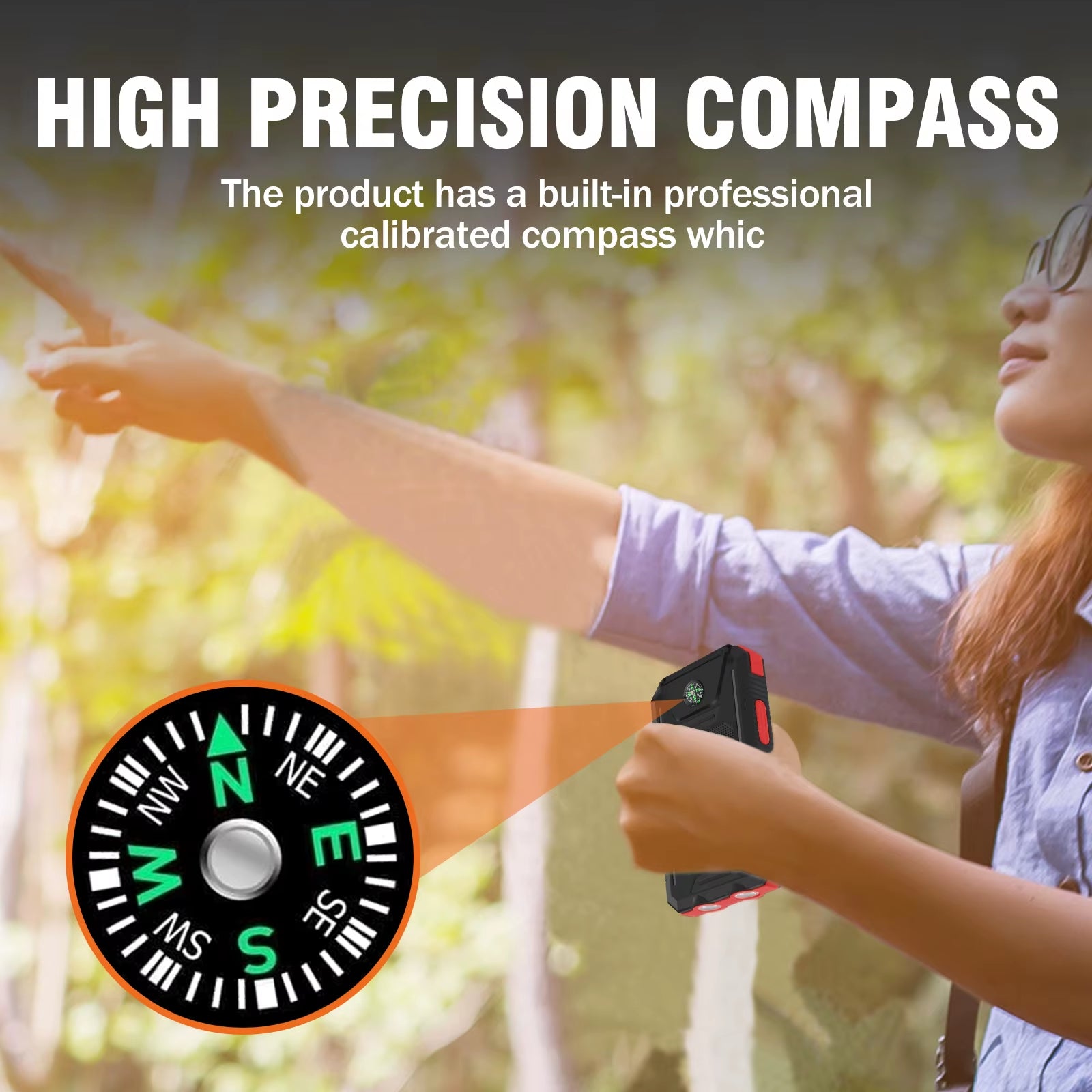 20000Mah Solar Power Bank Large Capacity Portable Outdoor Fast Charging Built-In Li-Polymer Battery LDE Light for Iphone Samsung