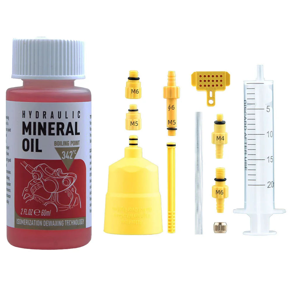 High Performance Bike Brake Mineral Oil - 60Ml/2Oz - Ideal for Shimano and Tektro Hydraulic Brake Systems