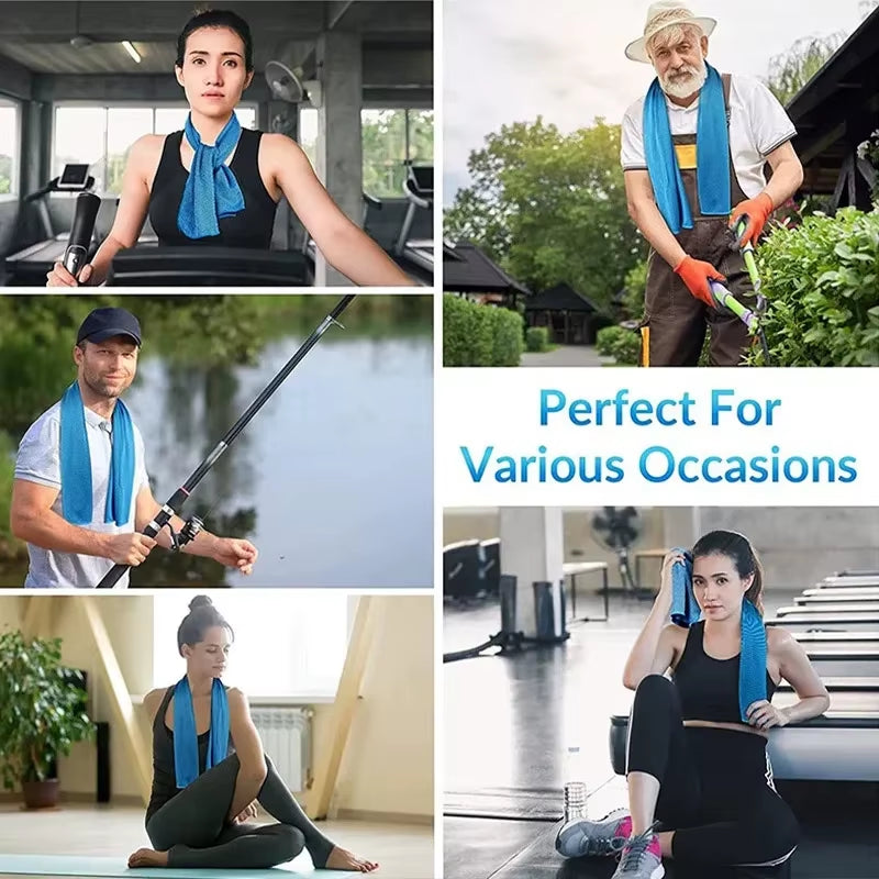 Outdoor Microfiber Quick Dry Sports Cooling Ice Towel Cold Sports Towel Fitness Cool Towel Camping