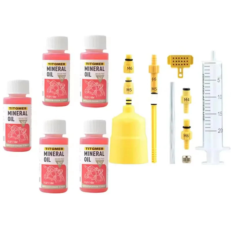 High Performance Bike Brake Mineral Oil - 60Ml/2Oz - Ideal for Shimano and Tektro Hydraulic Brake Systems