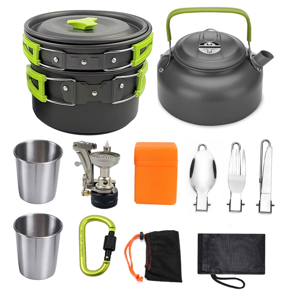 Portable Camping Cookware Kit – Lightweight Aluminum Outdoor Cooking Set