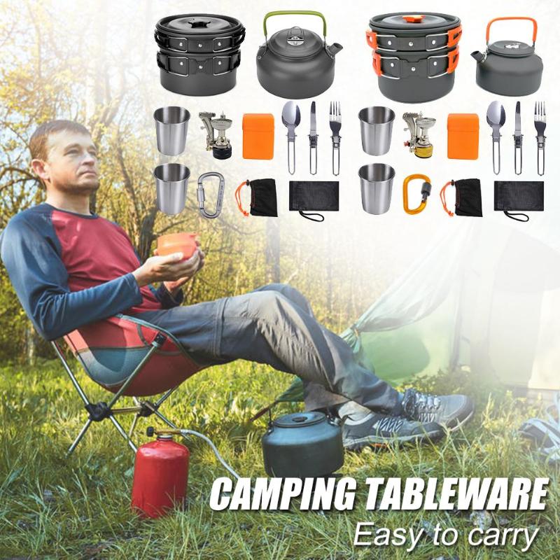 Portable Camping Cookware Kit – Lightweight Aluminum Outdoor Cooking Set