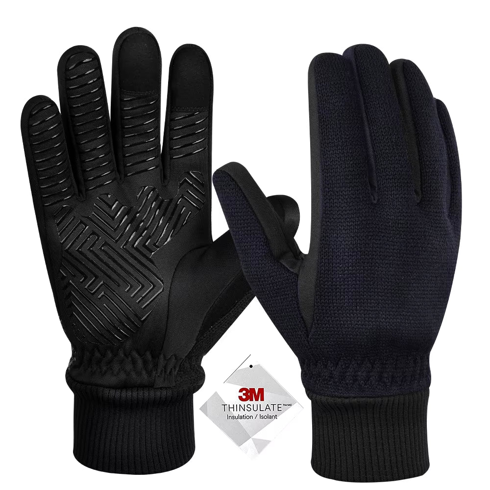 Winter Gloves -10℃ 3M Thinsulate Thermal Gloves Coldproof Warm Running Gloves Touchscreen Road Bike Cycling Gloves for Men Wome