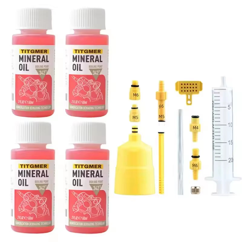 High Performance Bike Brake Mineral Oil - 60Ml/2Oz - Ideal for Shimano and Tektro Hydraulic Brake Systems