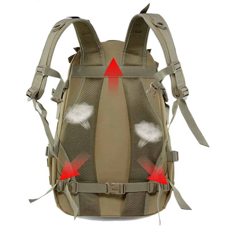 Camping Backpack Men'S Bag Travel Bags Tactical Molle Climbing Rucksack Hiking Outdoor Reflective Shoulder Fishing Laptop Bag