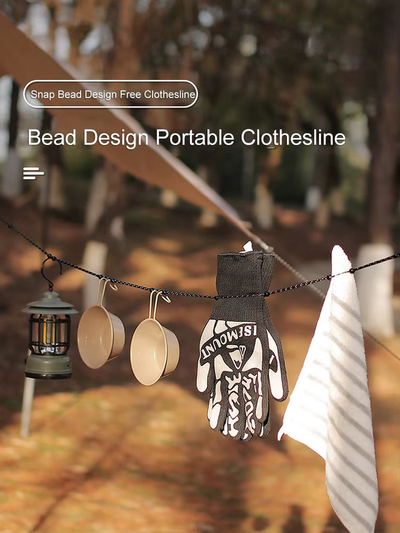 3 M Camping Stretch Clothesline Adjustable Clothes Line Travel Stretchy Clothesline Sock Line Portable Travel Clothesline Cord