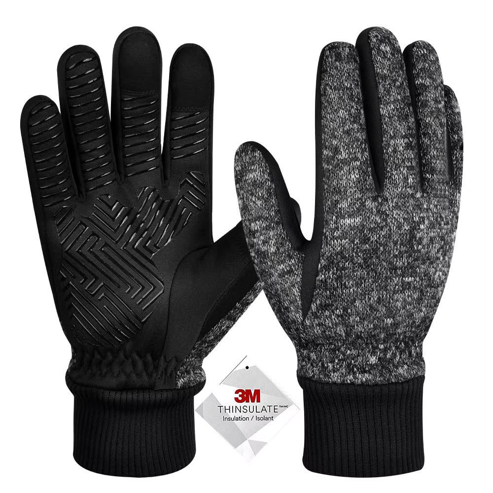Winter Gloves -10℃ 3M Thinsulate Thermal Gloves Coldproof Warm Running Gloves Touchscreen Road Bike Cycling Gloves for Men Wome