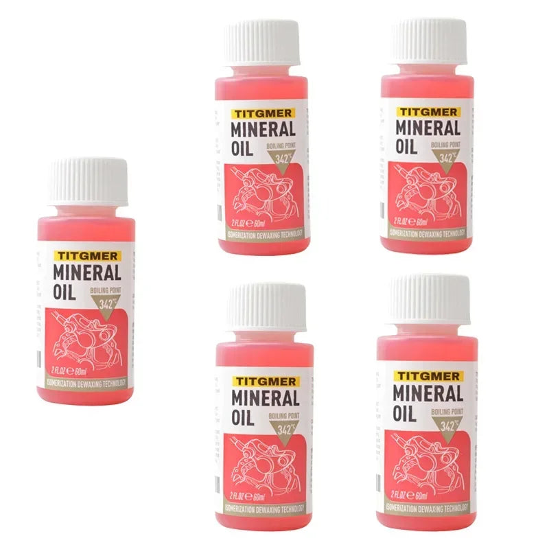 High Performance Bike Brake Mineral Oil - 60Ml/2Oz - Ideal for Shimano and Tektro Hydraulic Brake Systems