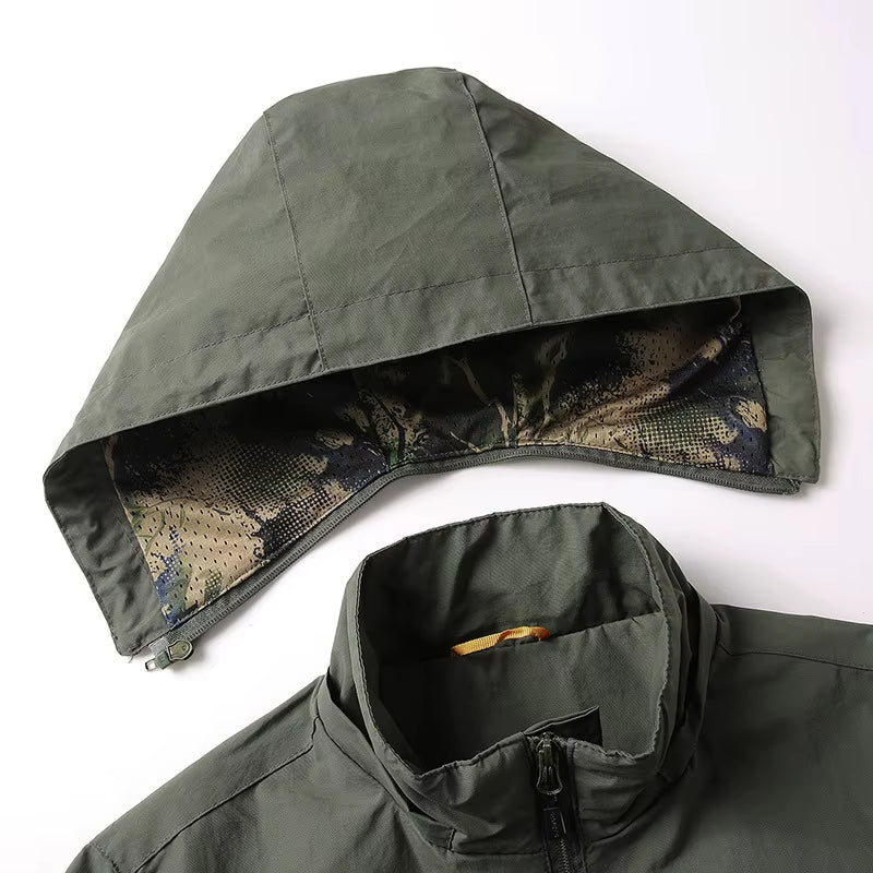 Camping Hiking Jacket Men Spring Autumn Outdoor Sports Breathable Coats Climbing Trekking Windbreaker Travel Waterproof Jacket