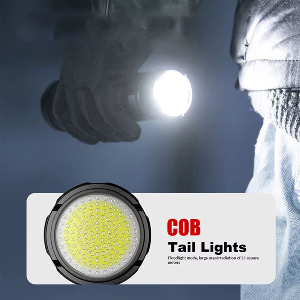 20000W LED Flashlight USB Rechargeable Flash Light 990000000LM High Power Flashlights Zoom Tactical Lantern Long Shot COB Torch
