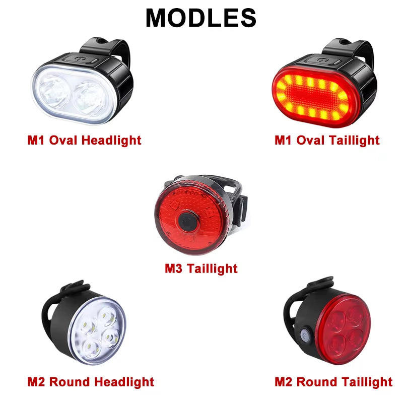 Bike Lighting Front and Rear Lights Bicycle Lamp Led Cycling Light Bike Flashlight for Bicycle Front Taillight Lantern